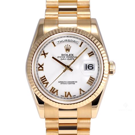 rolex presidential gold new roman dial|rolex day date gold.